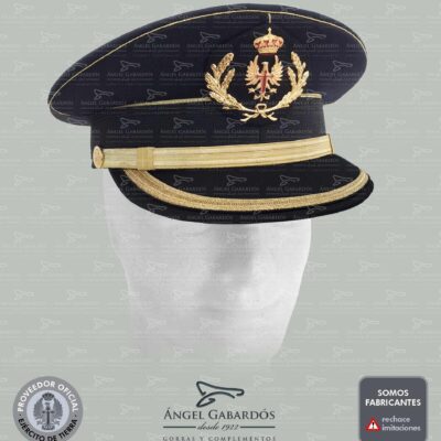 Gorra de Plato Gran Gala Ejército de Tierra. JEFES. OFICIALES SUPERIORES