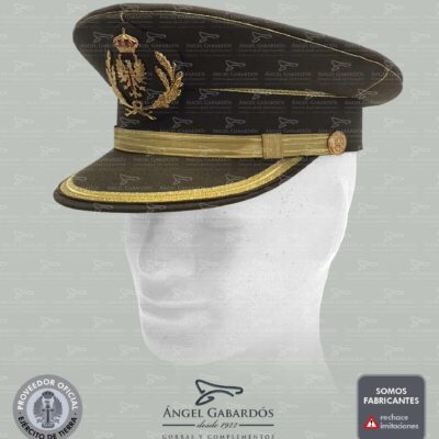 Gorra de Plato Representación Ejército de Tierra. JEFES. OFICIALES SUPERIORES