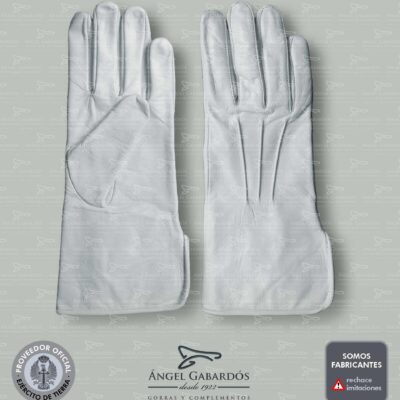 Guantes - Manoplas de piel . Blancos. Gala. BRIPAC