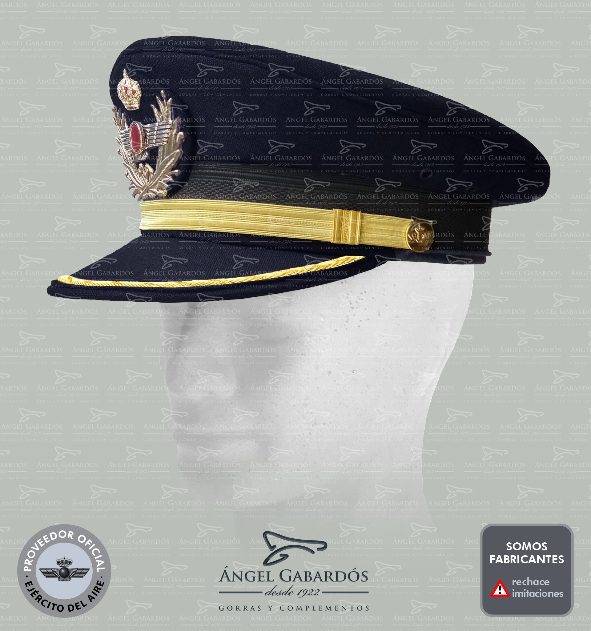 Gorra de Plato Gran Etiqueta Ejército del Aire. OFICIAL SUPERIOR