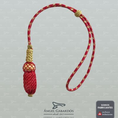 Cordón Fiador Sable Gala Rojo y Oro de Oficial